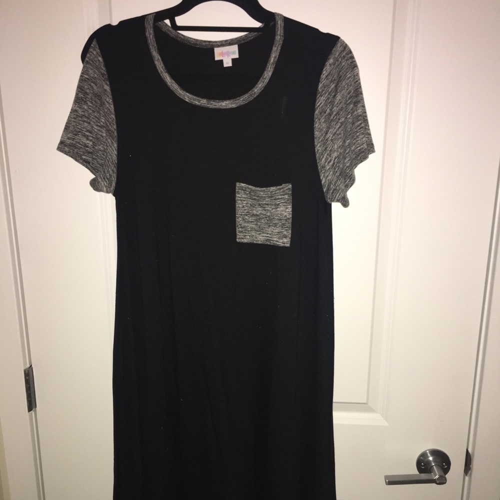 Black and gray LuLaRoe Carly dress